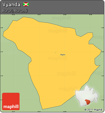 Savanna Style Simple Map of Vyanda, cropped outside