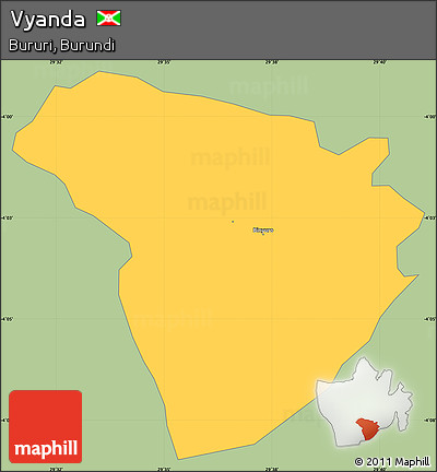 Savanna Style Simple Map of Vyanda, single color outside