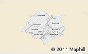 Classic Style 3D Map of Cankuzo, single color outside