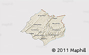 Shaded Relief 3D Map of Cankuzo, cropped outside