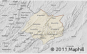 Shaded Relief 3D Map of Cankuzo, desaturated