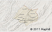 Shaded Relief 3D Map of Cankuzo, lighten