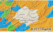 Shaded Relief 3D Map of Cankuzo, political outside