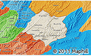 Shaded Relief 3D Map of Cankuzo, political shades outside