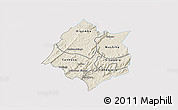 Shaded Relief 3D Map of Cankuzo, single color outside