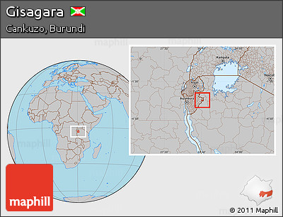Gray Location Map of Gisagara