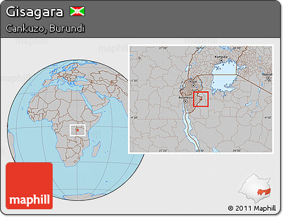 Gray Location Map of Gisagara