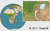 Satellite Location Map of Gisagara, highlighted country, within the entire country