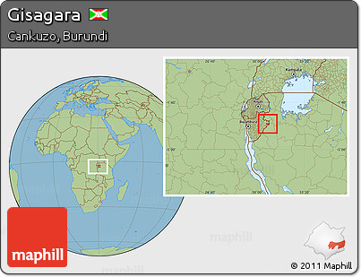 Savanna Style Location Map of Gisagara, within the entire country
