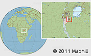 Savanna Style Location Map of Gisagara, highlighted country, highlighted parent region, within the entire country