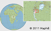 Savanna Style Location Map of Gisagara, highlighted country, highlighted parent region