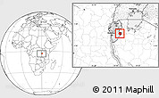 Blank Location Map of Cankuzo, within the entire country