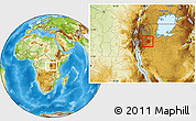 Physical Location Map of Cankuzo, within the entire country