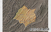 Satellite Map of Cankuzo, darken, semi-desaturated