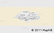 Classic Style Panoramic Map of Cankuzo, single color outside