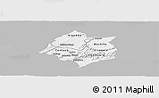 Gray Panoramic Map of Cankuzo, single color outside