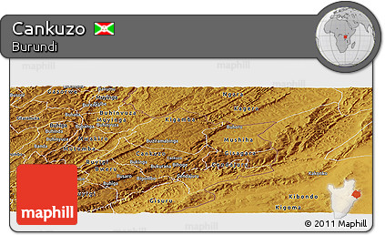 Physical Panoramic Map of Cankuzo