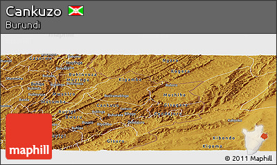 Physical Panoramic Map of Cankuzo