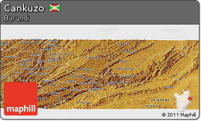 Physical Panoramic Map of Cankuzo