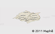 Shaded Relief Panoramic Map of Cankuzo, cropped outside