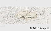 Shaded Relief Panoramic Map of Cankuzo, lighten