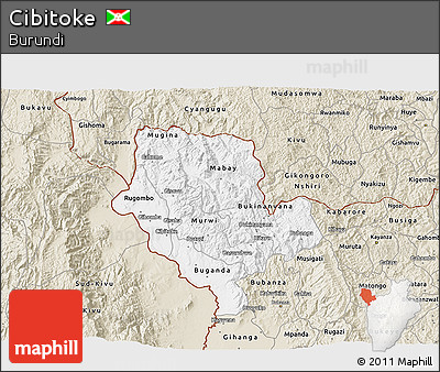 Classic Style 3D Map of Cibitoke