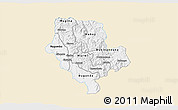 Classic Style 3D Map of Cibitoke, single color outside