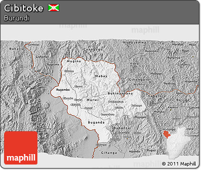 Gray 3D Map of Cibitoke
