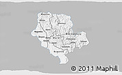 Gray 3D Map of Cibitoke, single color outside