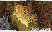 Physical 3D Map of Cibitoke, darken