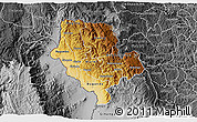 Physical 3D Map of Cibitoke, desaturated