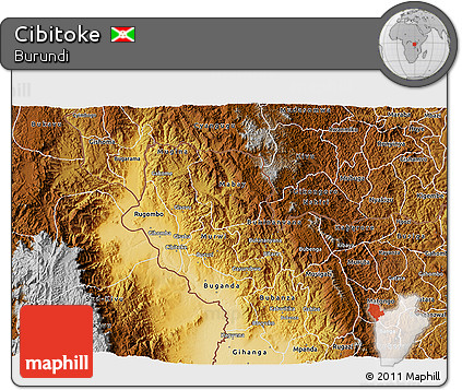 Physical 3D Map of Cibitoke