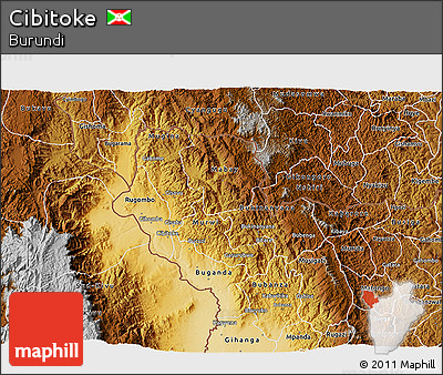 Physical 3D Map of Cibitoke