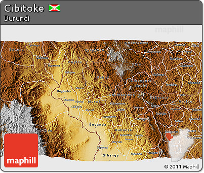 Physical 3D Map of Cibitoke