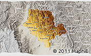 Physical 3D Map of Cibitoke, lighten, semi-desaturated