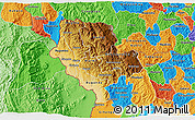 Physical 3D Map of Cibitoke, political outside