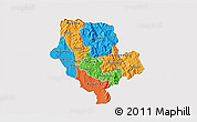 Political 3D Map of Cibitoke, cropped outside