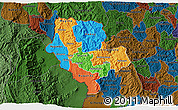 Political 3D Map of Cibitoke, darken