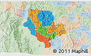 Political 3D Map of Cibitoke, lighten