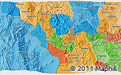 Political 3D Map of Cibitoke, political shades outside