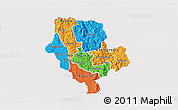 Political 3D Map of Cibitoke, single color outside