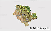 Satellite 3D Map of Cibitoke, cropped outside