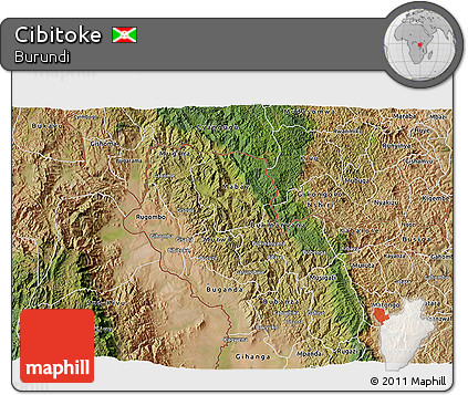 Satellite 3D Map of Cibitoke