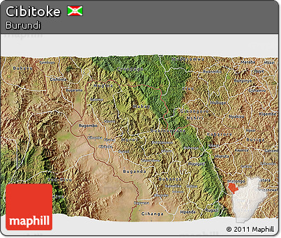 Satellite 3D Map of Cibitoke
