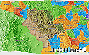 Satellite 3D Map of Cibitoke, political outside