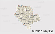 Shaded Relief 3D Map of Cibitoke, cropped outside