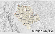 Shaded Relief 3D Map of Cibitoke, lighten, desaturated