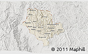 Shaded Relief 3D Map of Cibitoke, lighten, semi-desaturated