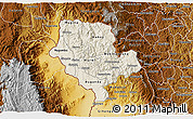Shaded Relief 3D Map of Cibitoke, physical outside