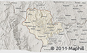 Shaded Relief 3D Map of Cibitoke, semi-desaturated